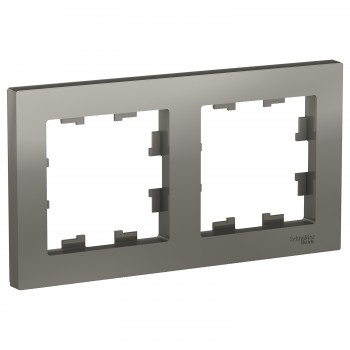 Рамка Сталь 2-постовая Systeme Electric (Schneider Electric) AtlasDesign ATN000902 фото