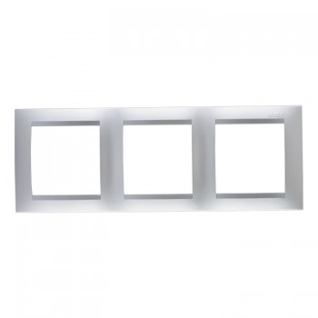 1500630-033 Рамка универсальная, 3 поста, алюминий Simon 15 фото