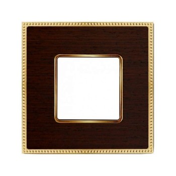 FD01451WOB Рамка Belle Epoque Wood Венге / Золото 1-постовая Fede фото