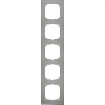 MTN4050-3646 Рамка M-Pure Decor Нержавеющая сталь / Алюминий 5-постовая Merten фото