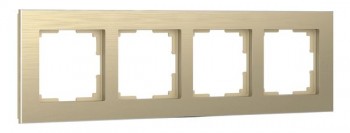 W0041711 Рамка на 4 поста (шампань) Aluminium Werkel a052315 фото