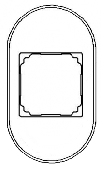 35821152 Рамка с квадратным вырезом Venezia Oval Дуб 1-постовая Fontini фото