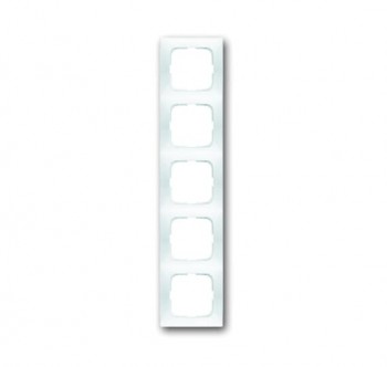 1725-214 Рамка Spring Альпийский белый 5-постовая ABB фото