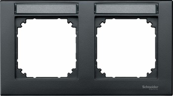 MTN472214 Рамка с полем для надписи M-Plan Антрацит 2-постовая Merten фото