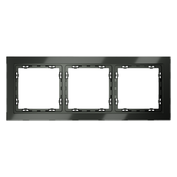 Рамка на 3 поста, титан, стекло Voltum S70 VLS110306 фото