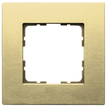 Рамка алюминий шампань 1-постовая Jasmart G-Metal G1001AG фото