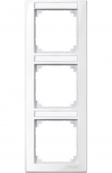 MTN470325 Рамка с полем для надписи M-Smart Активный белый 3-постовая вертикальная Merten фото