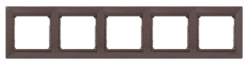 770005 Рамка 5 постов, 58х51 мм (ВхШ), плоская, горизонтальная, цвет: модерн Legrand Valena фото