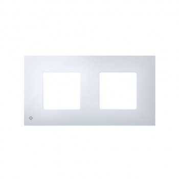 2700627-060 Накладка декоративная на рамку базовую, 2 поста, антибактериальная функция, Simon 27 Play, белый фото