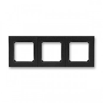 3901H-A05030 63W Рамка ABB Levit  Антрацит / Дымчатый чёрный 3-постовая 2CHH015030A6063 фото