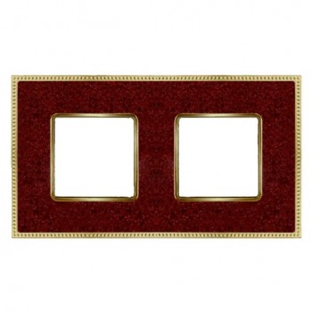 FD01462PROB Рамка Belle Epoque Corinto bright gold 2-постовая гор/верт. Fede фото