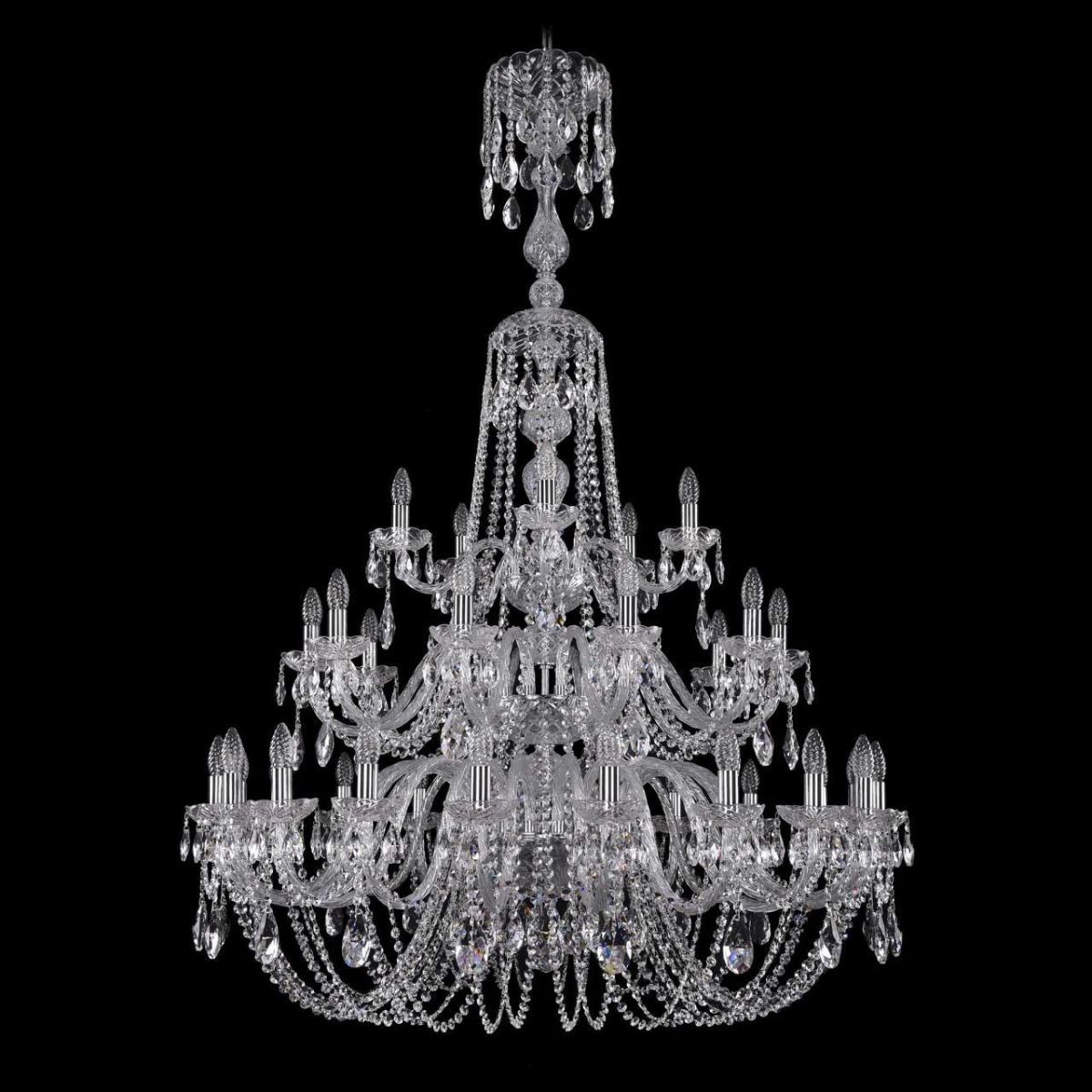 

Подвесная люстра Bohemia Ivele 1402/20+10+5/400/XL-158/3d/Ni, Никель, 1402 Nickel 1402/20+10+5/400/XL-158/3d/Ni