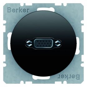 

3315402045 Розетка VGA, черная, с блеском R.1/R.3 Berker, R.1 3315402045