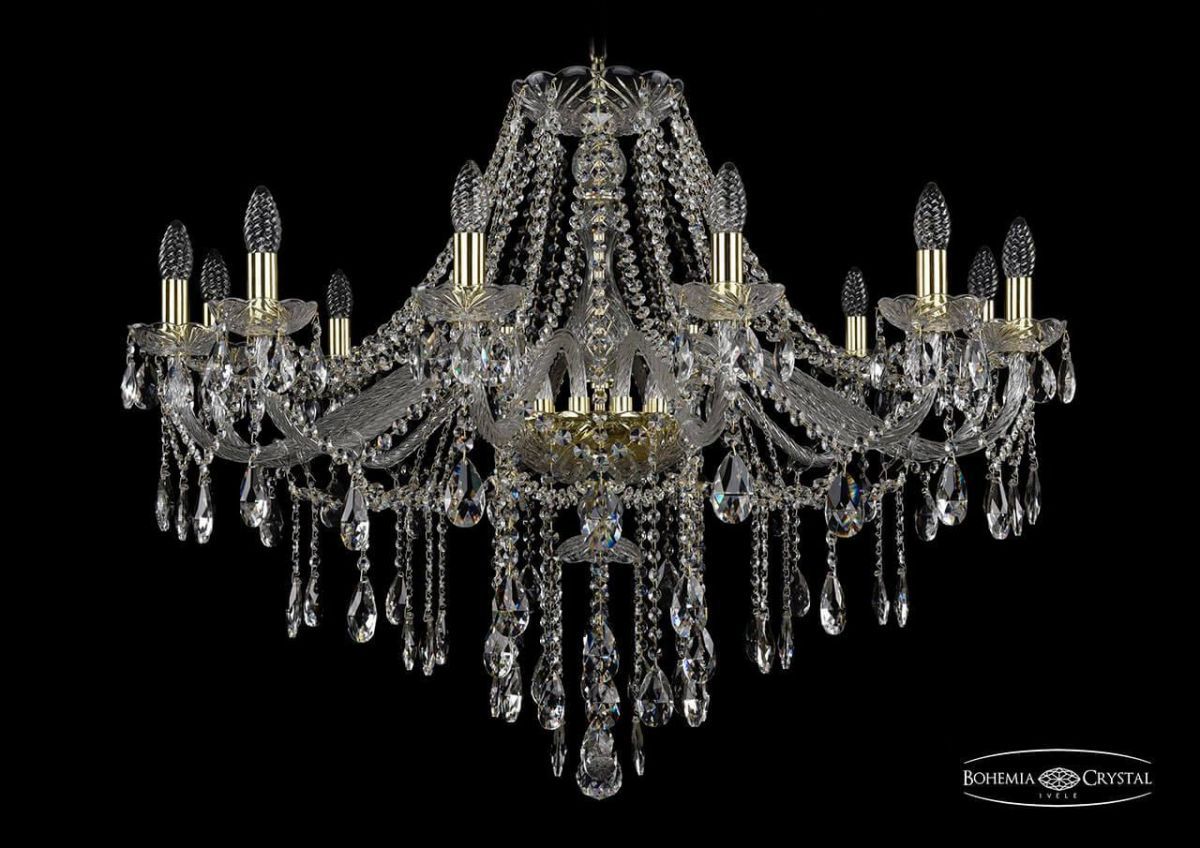 

Подвесная люстра Bohemia Ivele 1415/12/360/G, Золотой, 1415 1415/12/360/G