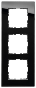 Рамка 3-постовая, стекло Black Glass Jasmart G-Glass G1003GB фото