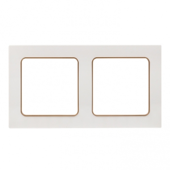 Рамка 2-ая Белый, линия шампань EKF Стокгольм EYM-G-303-10 фото