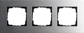 0213219 Рамка Esprit Сталь 3-постовая Gira фото