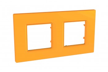 Рамка 2-постовая, оранжевый Schneider Electric Unica Quadro MGU4.704.29 фото