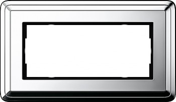 1002641 Рамка без перегородки Classix Хром / Хром 2-постовая Gira фото