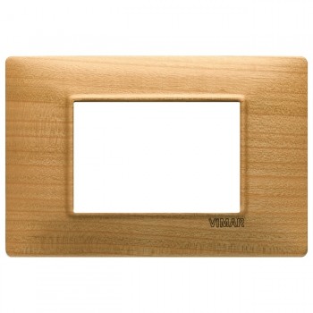 14653.63 Рамка Plana Натуральная вишня 3-модульная Vimar фото