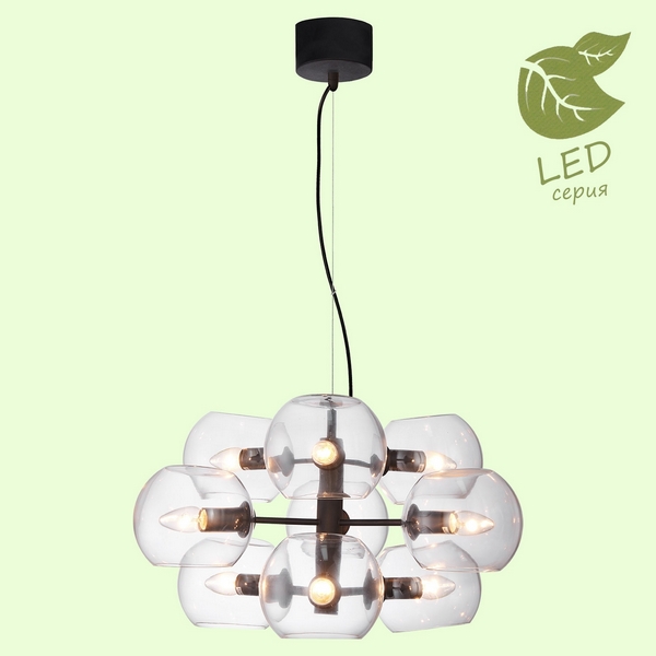 

Подвесная люстра Flaming GRLSP-8163 Lussole, Чёрный, Flaming GRLSP-8163