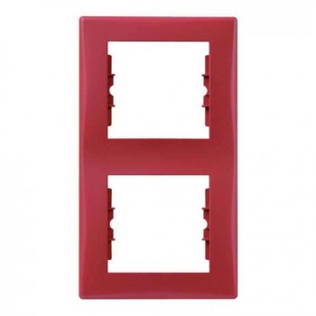 SDN5801141 Рамка Sedna Красный 2-постовая вертикальная Schneider Electric фото