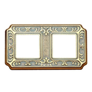 FD01352OP Рамка Siena White Patina 2-постовая Fede фото