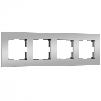 Рамка на 4 поста Slab (серебро матовый) Werkel a062817 W0042965 фото