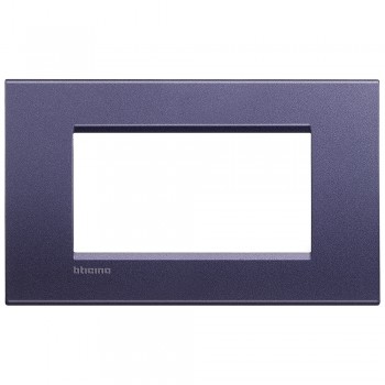 LNA4804CB Рамка LivingLight Квадрат Синий шелк 4 модуля Bticino фото