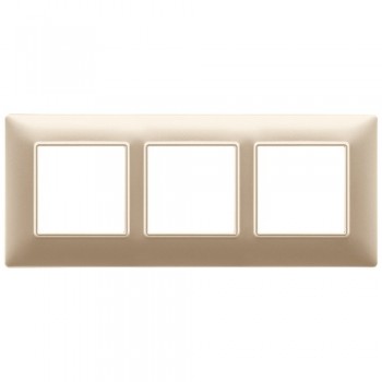 14646.22 Рамка Plana Шампань матовый 6 модулей Vimar фото