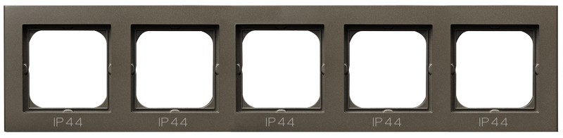 

RH-5R/40 Рамка Ospel Sonata Шоколадный металлик 5-постовая для выключателя IP-44, RH-5R/40