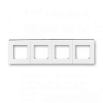 Рамка 4-постовая, дымчатый черный белый ABB Levit 3901H-A05040 62W (2CHH015040A6062) фото