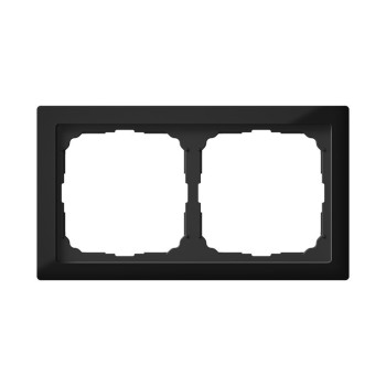 Рамка 2 поста органическое стекло черный Systeme Electric Artgallery pure GAL321002 фото