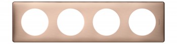 068994 Рамка Celiane Металлик Медь 4-постовая Legrand фото