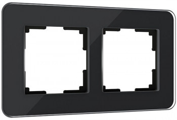 W0022448 Рамка на 2 поста (черный, стекло) Elite Werkel a063820 фото