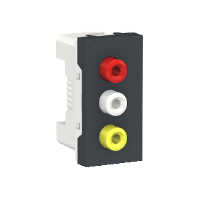 

NU343154 Розетка 3 RCA, 2 модуля, Антрацит Schneider Electric, Unica Modular NU343154