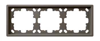 Рамка серия FD 3-постовая,  FD-Series матовый Тауп (soft touch) Jasmart FD1003PTM фото