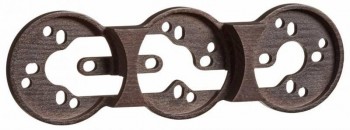 33813802 Рамка 3-ная узкая накладной монтаж, дерево махагон Fontini DO фото