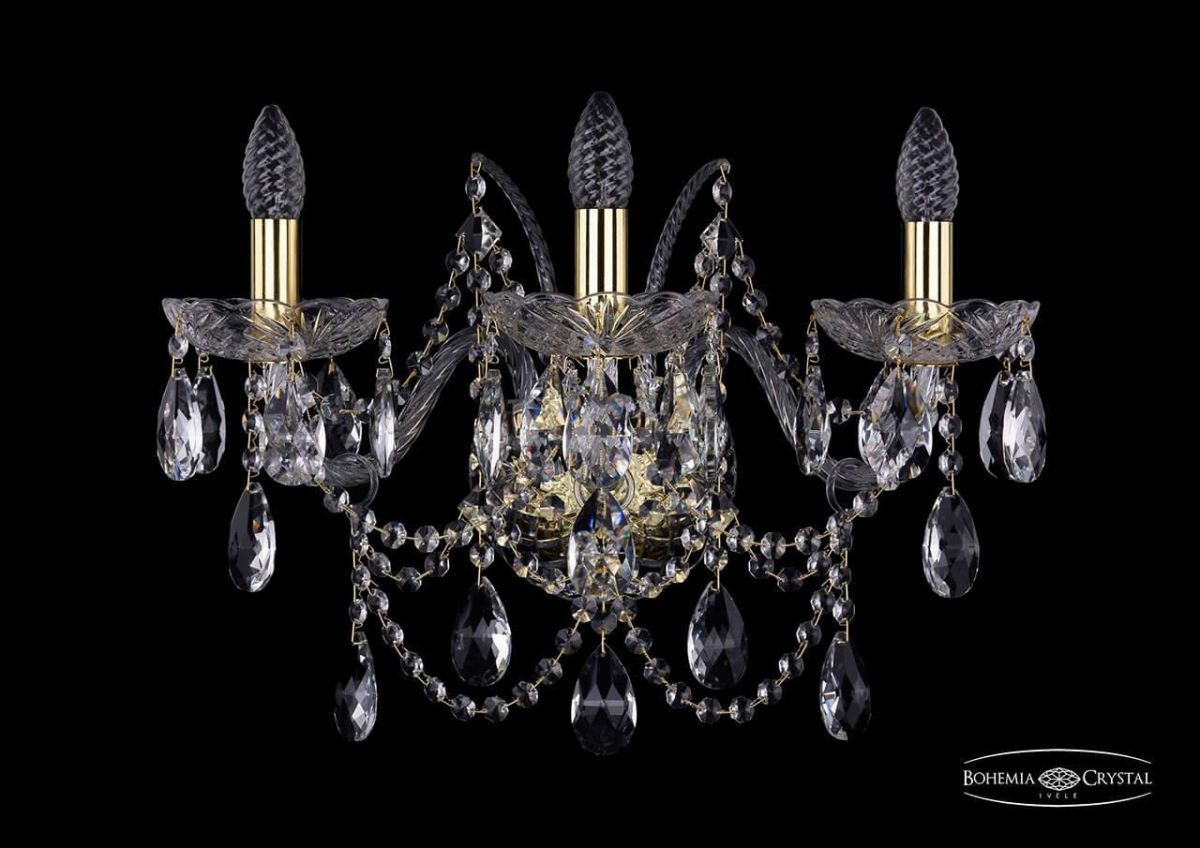 

Бра Bohemia Ivele 1411B/3/195/XL/G, Золотой, 1411 1411B/3/195/XL/G