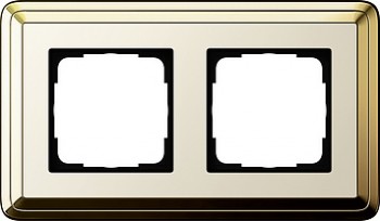 0212633 Рамка Classix Латунь / Кремовый 2-постовая Gira фото