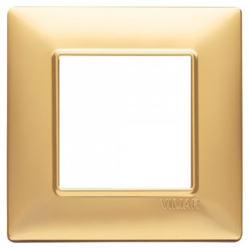 14642.25 Рамка Plana Золото матовое 2 модуля Vimar фото
