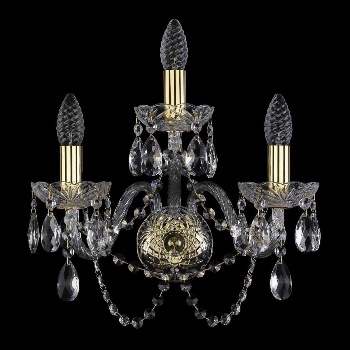 

Бра Bohemia Ivele 1402B/2+1/160/G, Золотой, 1402B Gold 1402B/2+1/160/G