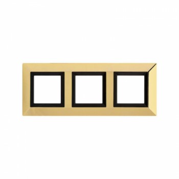 Рамка из металла золотая 6 модулей DKC Avanti 4408856 фото
