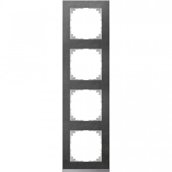 MTN4040-3669 Рамка M-Pure Decor Сланец / Алюминий 4-постовая Merten фото