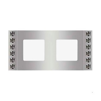 FD01272CB Рамка Crystal De Luxe Bright chrome 2-постовая Fede фото