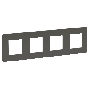 NU280821 Рамка Unica Studio Color Дымчато-серый / Белый 4-постовая Schneider Electric фото