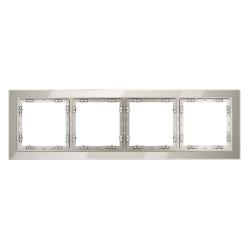 Рамка на 4 поста, кашемир, стекло Voltum S70 VLS110403 фото