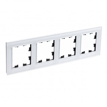 Рамка четверная белое стекло Systeme Electric (Schneider Electric) AtlasDesign Nature ATN320104 фото