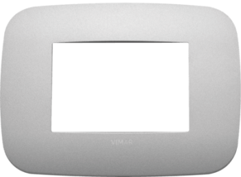 19683.23 Рамка Arke Round Серебро матовое 3-модульная Vimar фото