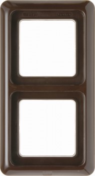 132901 Рамка с уплотнением IP44 Коричневый с блеском 2-постовая Berker фото